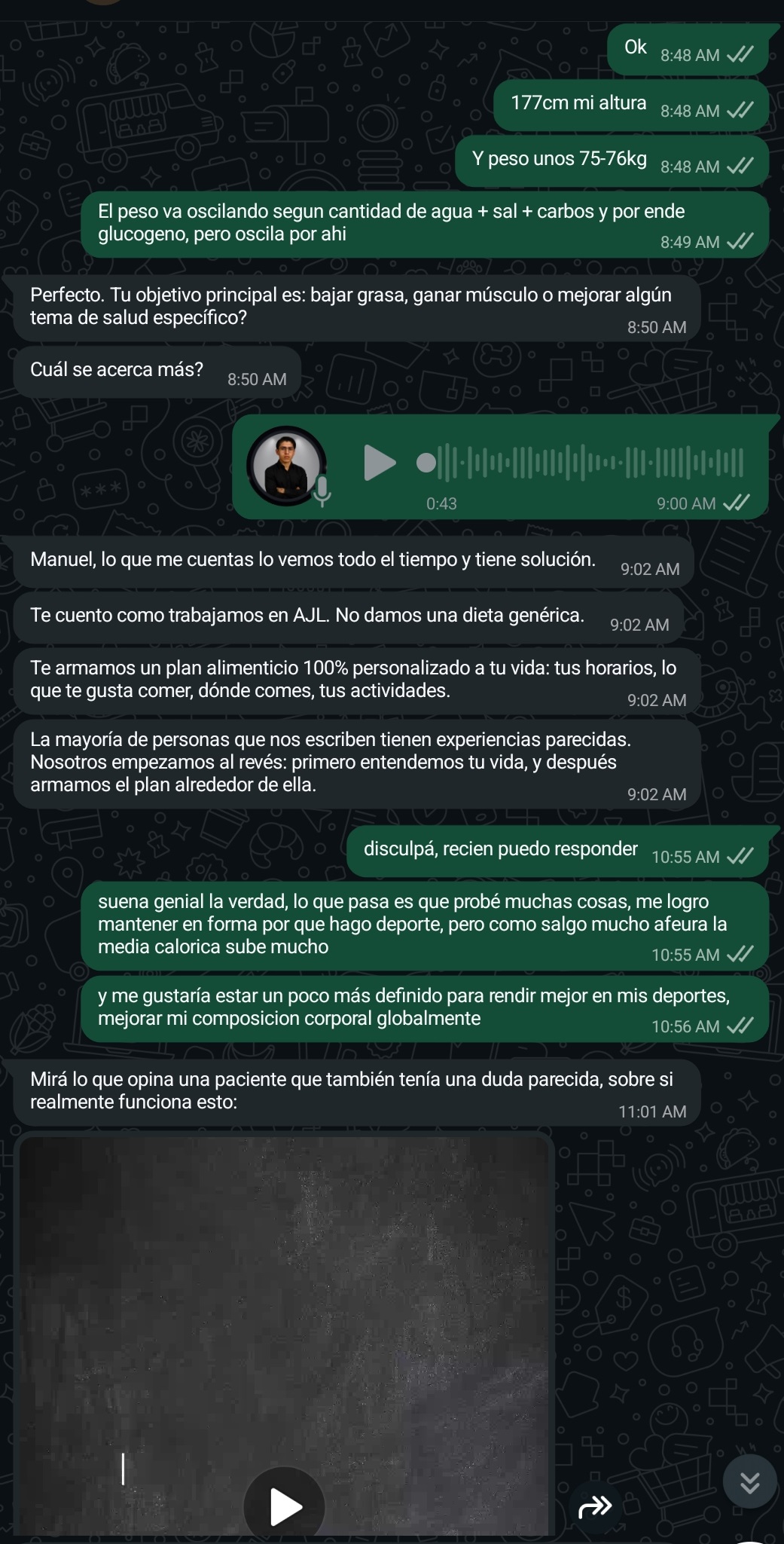 Sistema respondiendo en WhatsApp